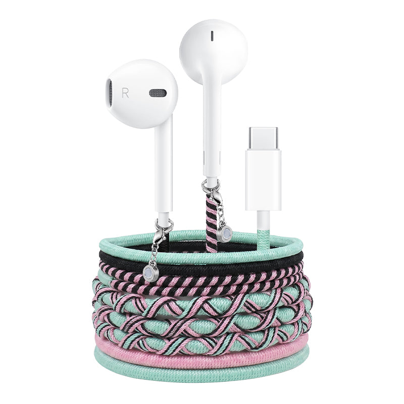 AKAC Braided Pastel Type-C Wired Earphones
