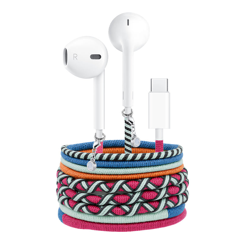 AKAC Braided Pastel Type-C Wired Earphones