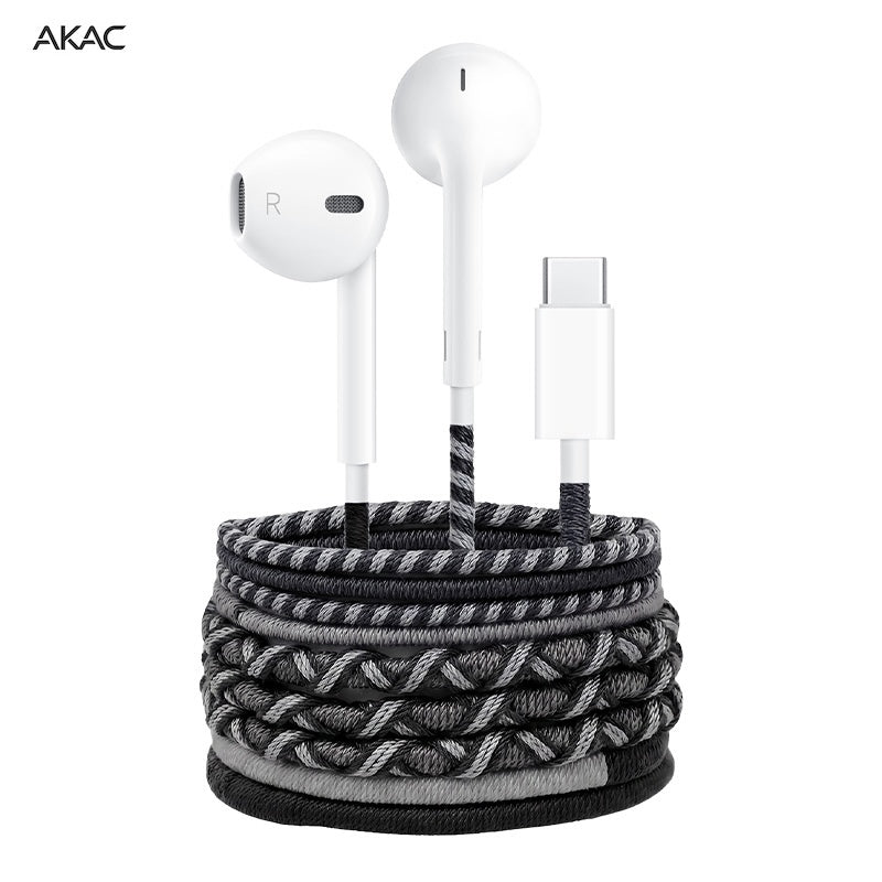 AKAC Braided Pastel Type-C Wired Earphones