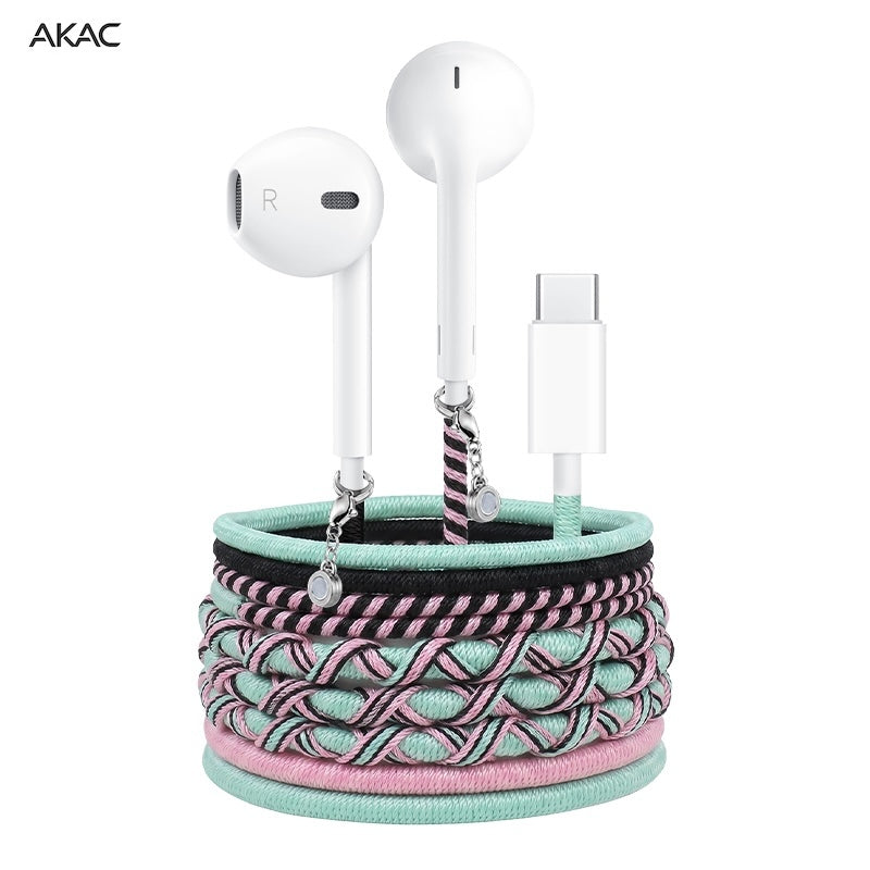 AKAC Braided Pastel Type-C Wired Earphones