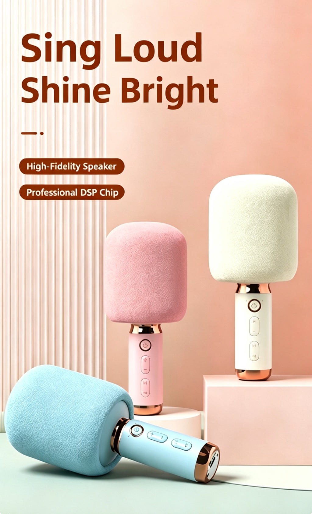 AKAC Pastel Karaoke Microphone