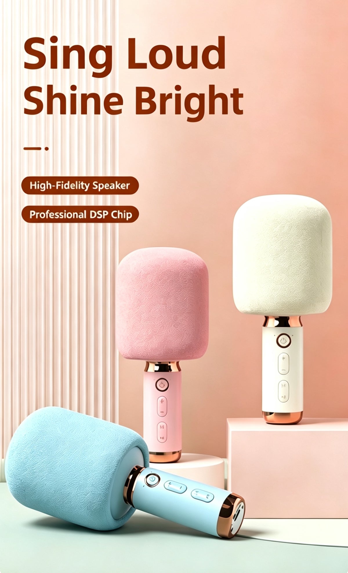 AKAC Pastel Karaoke Microphone