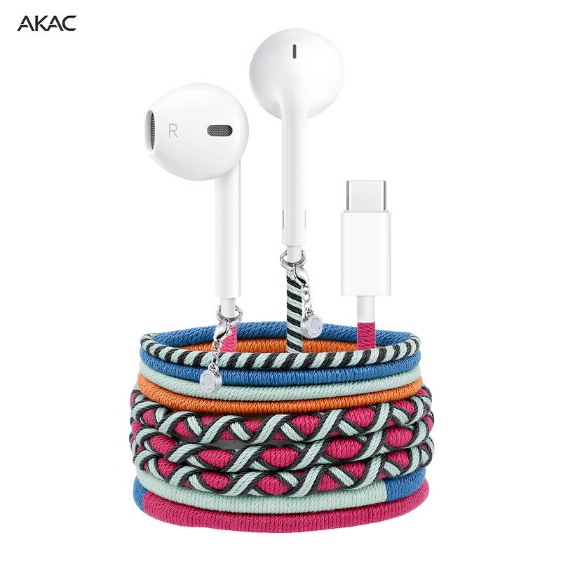 AKAC Braided Pastel Type-C Wired Earphones